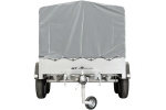 Garden Trailer 264/2 KIPP mit Stützrad, 80 cm und grauer Plane-Hochplane-Neu – Image 9
