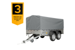 Garden Trailer 264/2 KIPP mit Stützrad, 80 cm und grauer Plane-Hochplane-Neu – Image 7