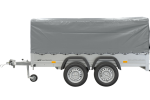 Garden Trailer 264/2 KIPP mit Stützrad, 80 cm und grauer Plane-Hochplane-Neu – Image 8