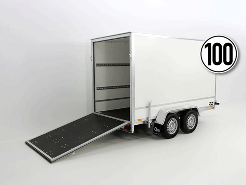 Kofferanhänger BK 146x357cm Höhe:210cm 2,7t|Rampe