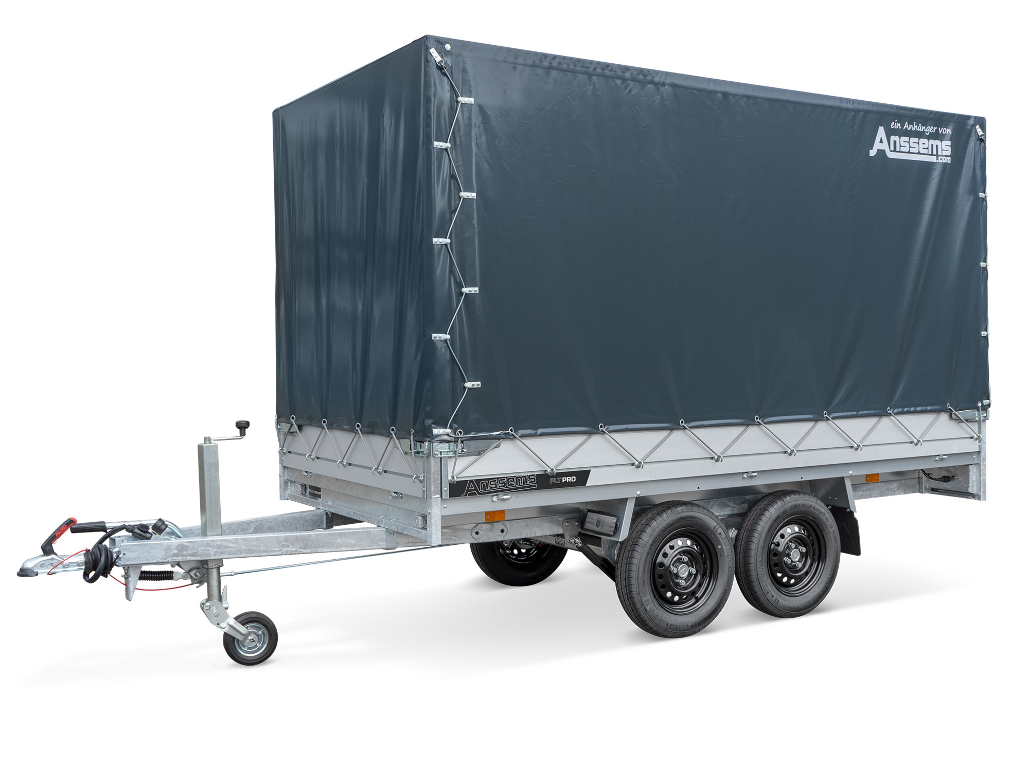 Anssems PLT-2 2000.305×150 Pro Plateauanhänger mit Hochplane 165 cm
